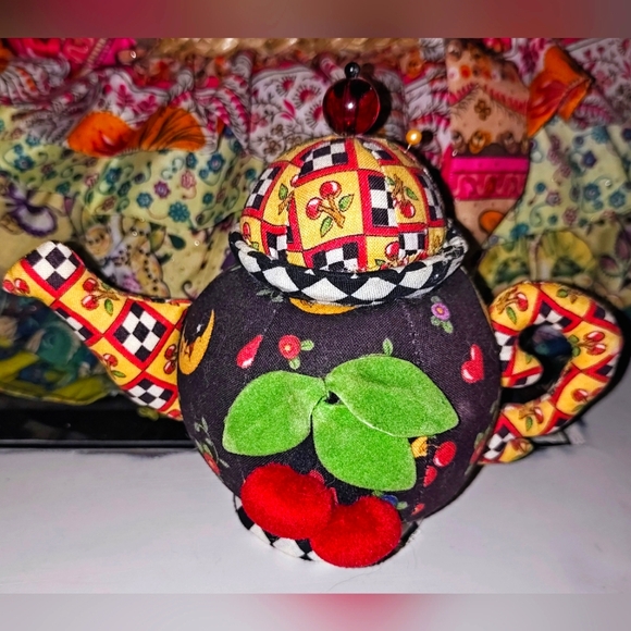 VTG Mary Engelbreit Teapot Pincushion Set - Picture 7 of 11